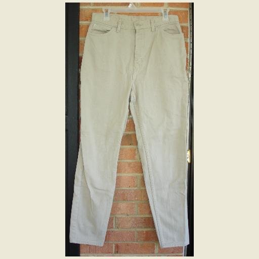 Beige/Tan JEANS by Faded Glory ~excellent condition ~Pants size 14 AVG MED Women