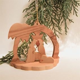 Mini Olive Wood Nativity Scene - for Xmas Tree - Creche 2 Gift Boxed