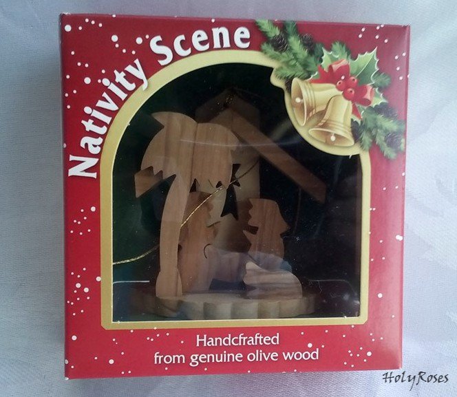 Mini Olive Wood Nativity Scene v1- for Xmas Tree - Gift Boxed