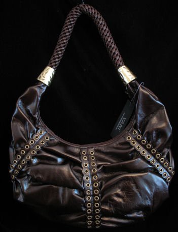 Brown HoBo bag rivet detail Handbag purse Handbags