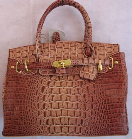 Faux Rose Croc padlock syle inspired handbag bag purse