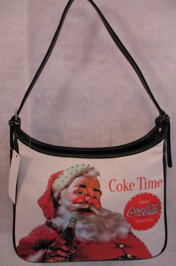 Santa & Coke Christmas handbag bag purse great deal!