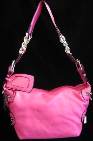 Hot Pink chain Unique Handbag bag purse NWT S