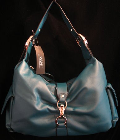 Turquoise Blue slouch hobo handbag bag purse tote