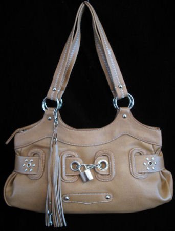 Padlock Fashion bag Tan handbag purse tote