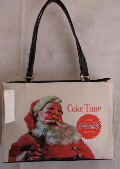 Santa & Coke Christmas Holiday Handbag BAG PURSE