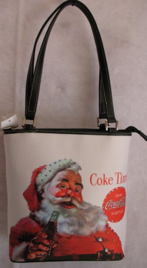 Santa & Coke handbag bag purse holiday Christmas