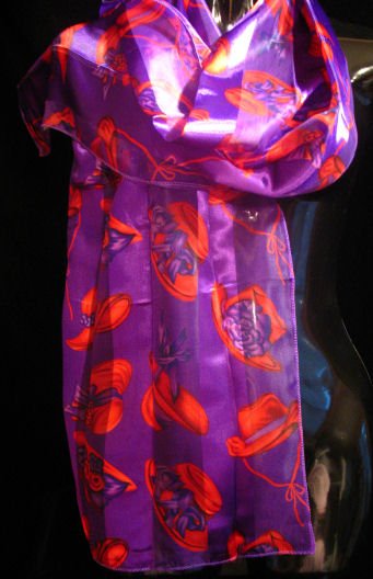 RED HAT purple red scarf belt runner wrap