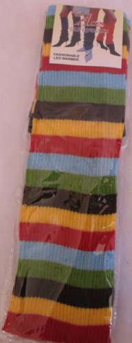 RAINBOW Stripe Leg Warmers
