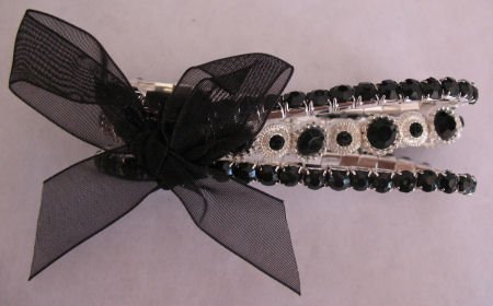 Black Rhinestone 3 strand Bracelet Jewelry