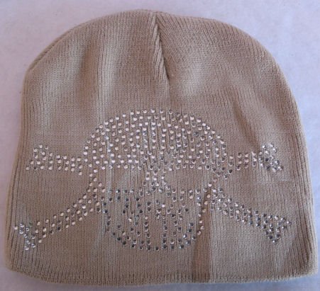 Tan Skull and Crossbone Hat Jolly Roger Cap Winter