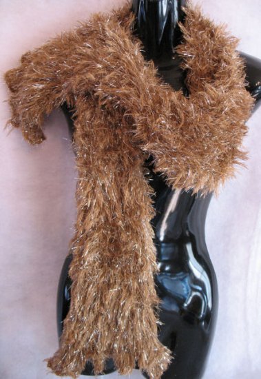 Golden Brown Magic Scarf with Silver Wrap