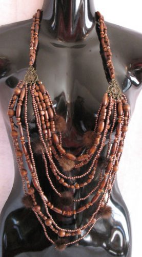 Dramatic 10 tier 22 inch total length UNIQUE Necklace