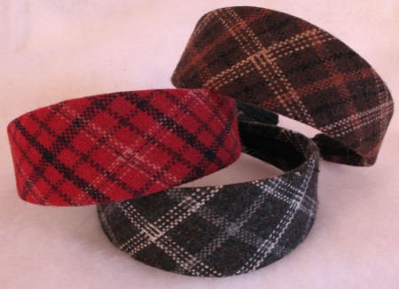1 Brown Plaid headband Hot winter look Hair accessories