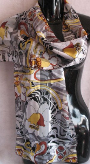 Beautiful print Floral swirl Scarf Scarves Wrap CafeBug