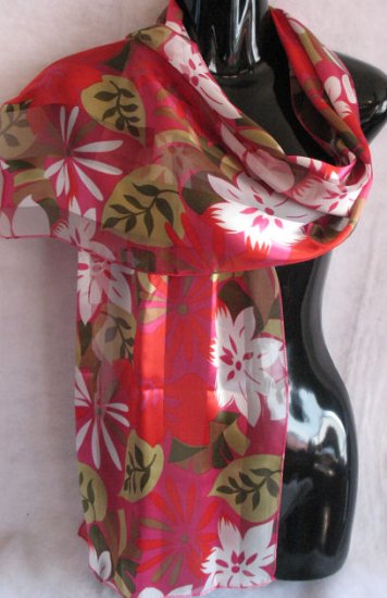 Beautiful Large floral print Scarf, scarves, shawl CafeBug