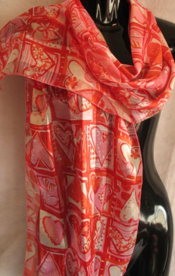 Valentines Scarf Red & Pink Scarves Wrap CafeBug SOLD OUT