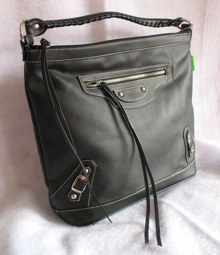 Celebrity Style Motorcycle Black tote handbag bag