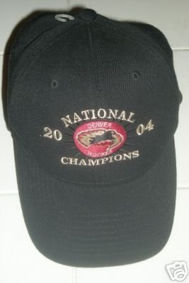 DENVER UNIVERSITY NATIONAL CHAMPIONS HOCKEY CAP, Black *NEW*