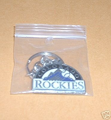COLORADO ROCKIES LOGO PEWTER KEY CHAIN *NEW*