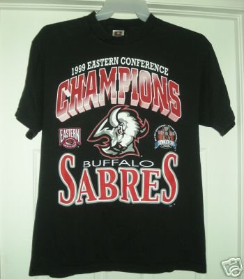 BUFFALO SABRES '99 EASTERN CONF CHAMPS TSHRT,LARGE *NEW