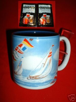 SAILING AWAY STONEWARE MUG *NEW IN BOX*
