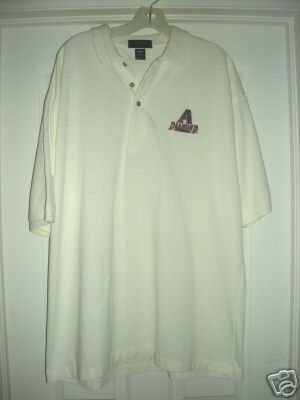 DIAMONDBACKS EMBROIDERED ANTIQUA POLO SHIRT, XL *NEW