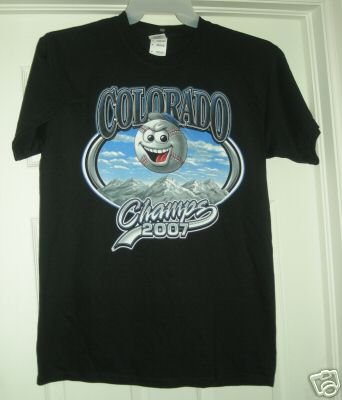 COLORADO CHAMPS 2007 T-SHIRT, MEDIUM *NEW