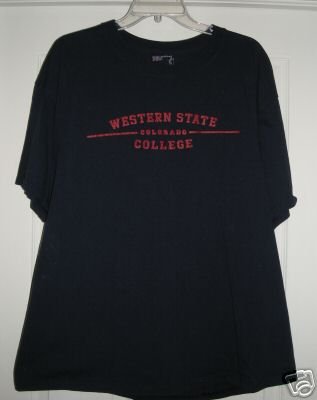 WESTERN STATE COLLEGE T-SHIRT, XL *NEW*