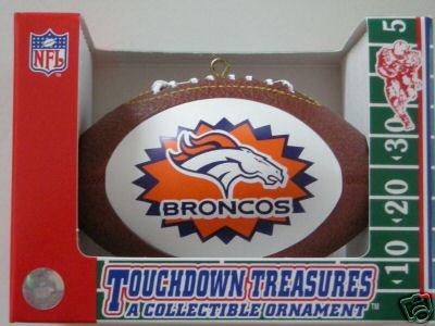 DENVER BRONCOS FOOTBALL ORNAMENT COLLECTIBLE *NEW