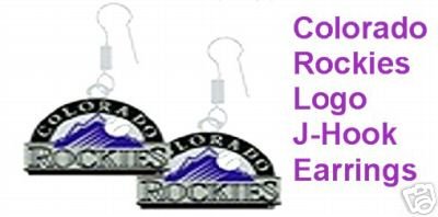 COLORADO ROCKIES "TEAM LOGO" J-HOOK EARRINGS *NEW*