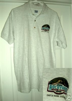 ROCKYARD BREWING COMPANY EMBROIDERED POLO, MED **NEW**