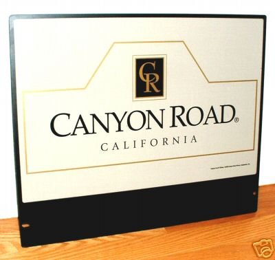 CANYON ROAD, CALIFORNIA WINERY SIGN - METAL