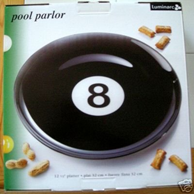 POOL PARLOUR 12 1/2" PLATTER by LUMINARC *NIB*