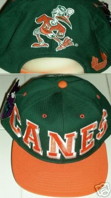 UNIVERSITY OF MIAMI HURRICANES EMBROIDERED CAP **NEW**