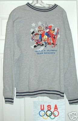 U.S. OLYMPIC TEAM MASCOTS SWEATSHIRT, MEDIUM *NEW*