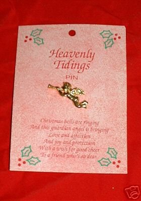 HEAVENLY TIDINGS CHRISTMAS ANGEL PIN by PAPEL *NEW*