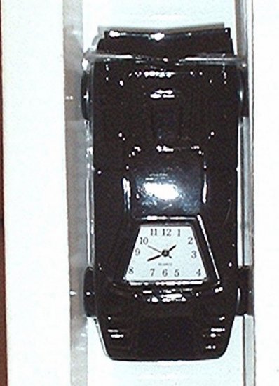 INDY RACE CAR CLOCK, DIE-CAST BLACK **NEW**
