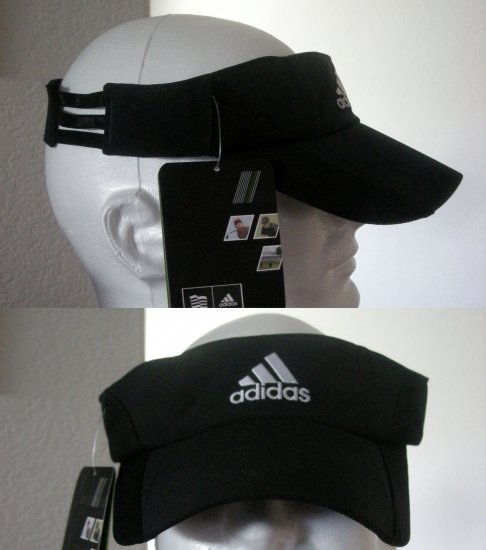 ADIDAS "CLIMACOOL" EMBROIDERED VISOR, BLACK *NEW