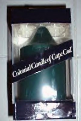 COLONIAL CANDLE OF CAPE COD EVERGREEN 5.5" PILLAR *NIB