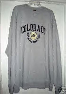 COLORADO UNIVERSITY BASKETBALL SWEATSHIRT, 3XLT *NEW*