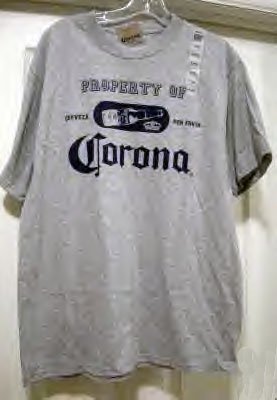 PROPERTY OF CORONA T-SHIRT, LARGE **NEW**