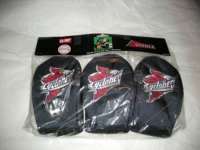 IOWA STATE HEADCOVERS,3 NYLON EMBROIDERED DATREK *NEW
