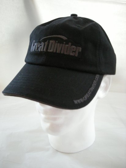 GREAT DIVIDER GOLF EMBROIDERED BALL CAP, BLACK *NEW*