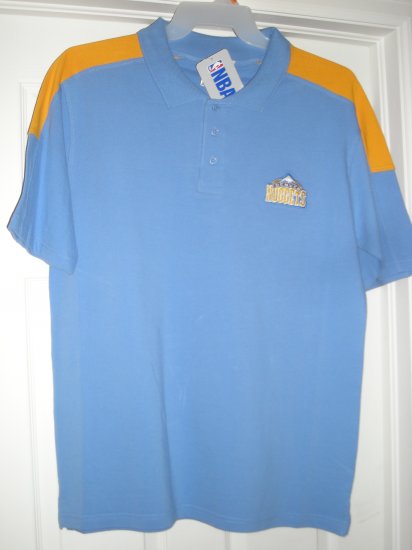 DENVER NUGGETS EMBROIDERED NBA POLO, LARGE *NEW*