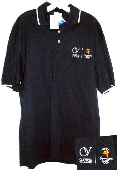 SYDNEY 2000 OLYMPIC VILLAGE POLO SHIRT, MEDIUM *NEW*