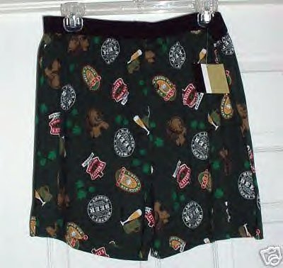 "IRISH BEERS & ALES" BOXER SHORTS, LARGE **NEW**