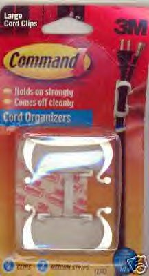 CORD ORGANIZERS - LARGE CORD CLIPS by 3M *NEW/SEALED*
