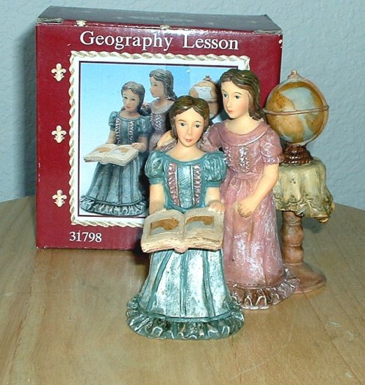 GEOGRAPHY LESSON FIGURINE by YOUNGS *NEW IN BOX*