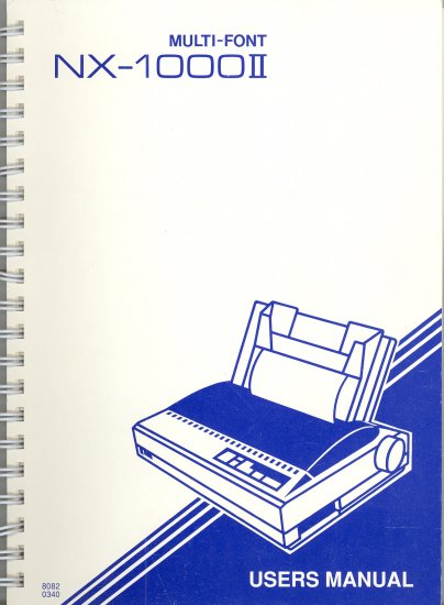 STAR NX1000II PRINTER OWNER'S MANUAL **NEW**